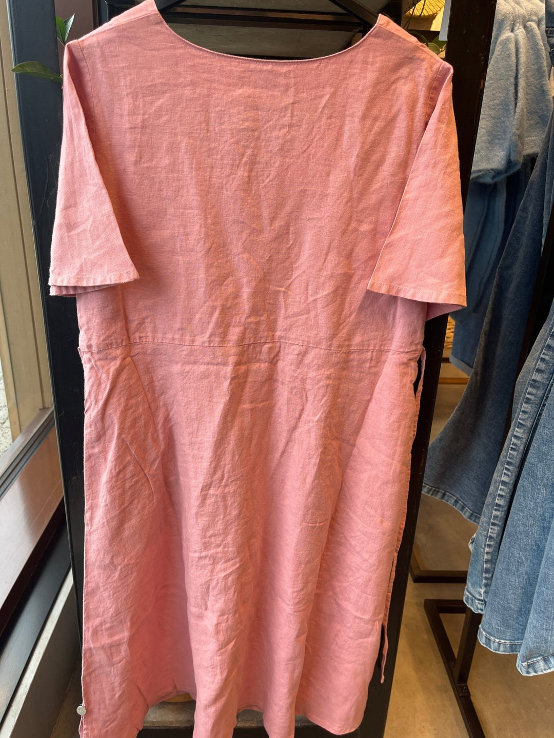 Svaberg kjole i 100% lin - Dusty pink - Makeløs - Many Colors