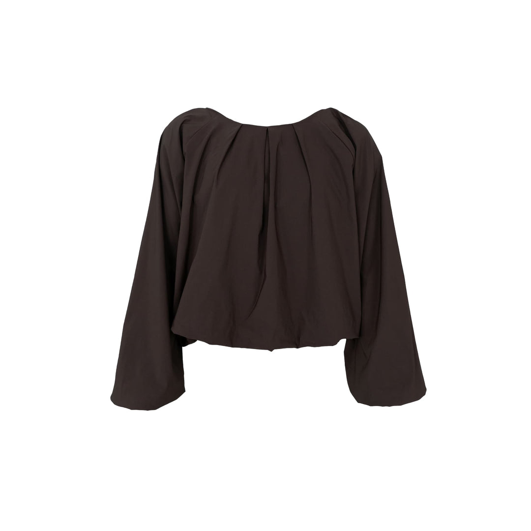 Davina balloon bluse -- coffee