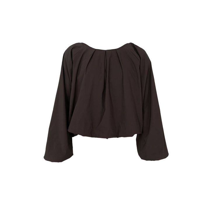 Davina balloon bluse -- coffee