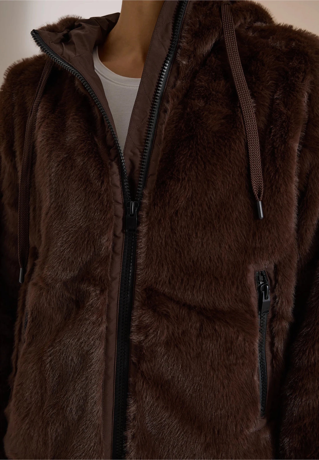 Tos fur matmix jacket - chocolate - Many Colors