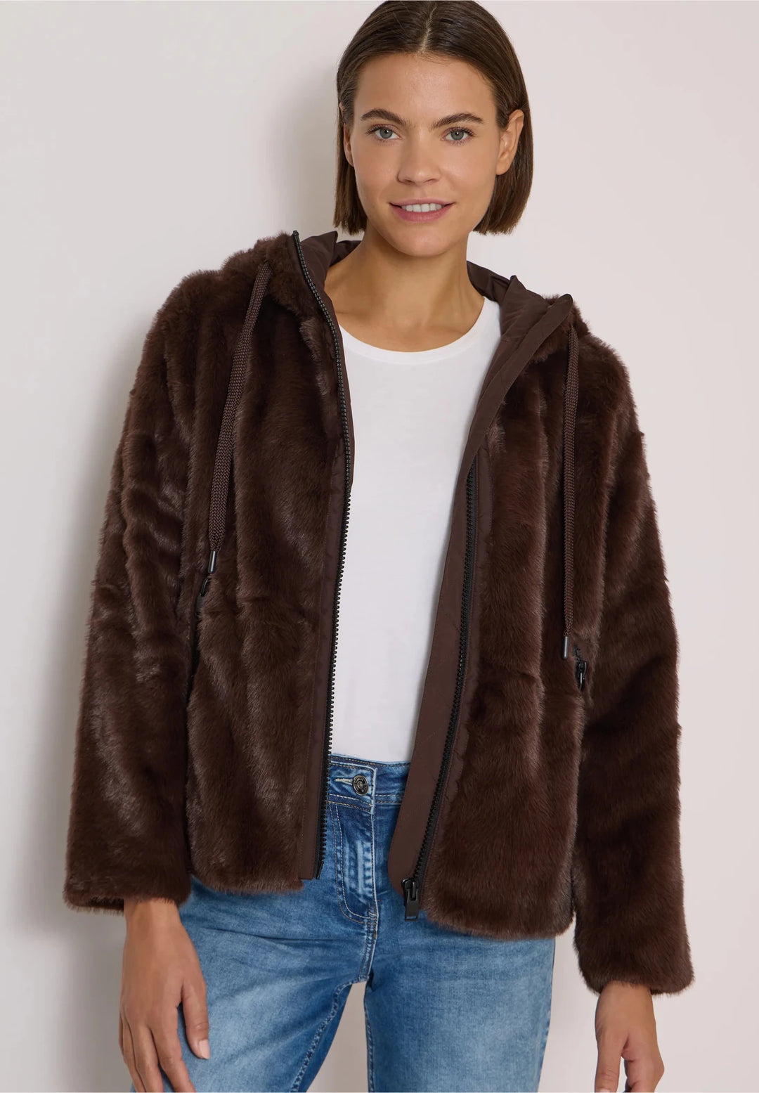Tos fur matmix jacket - chocolate - Many Colors
