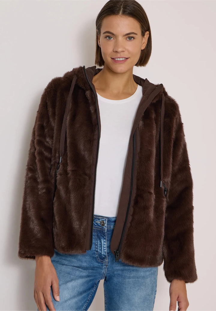 Tos fur matmix jacket - chocolate - Many Colors