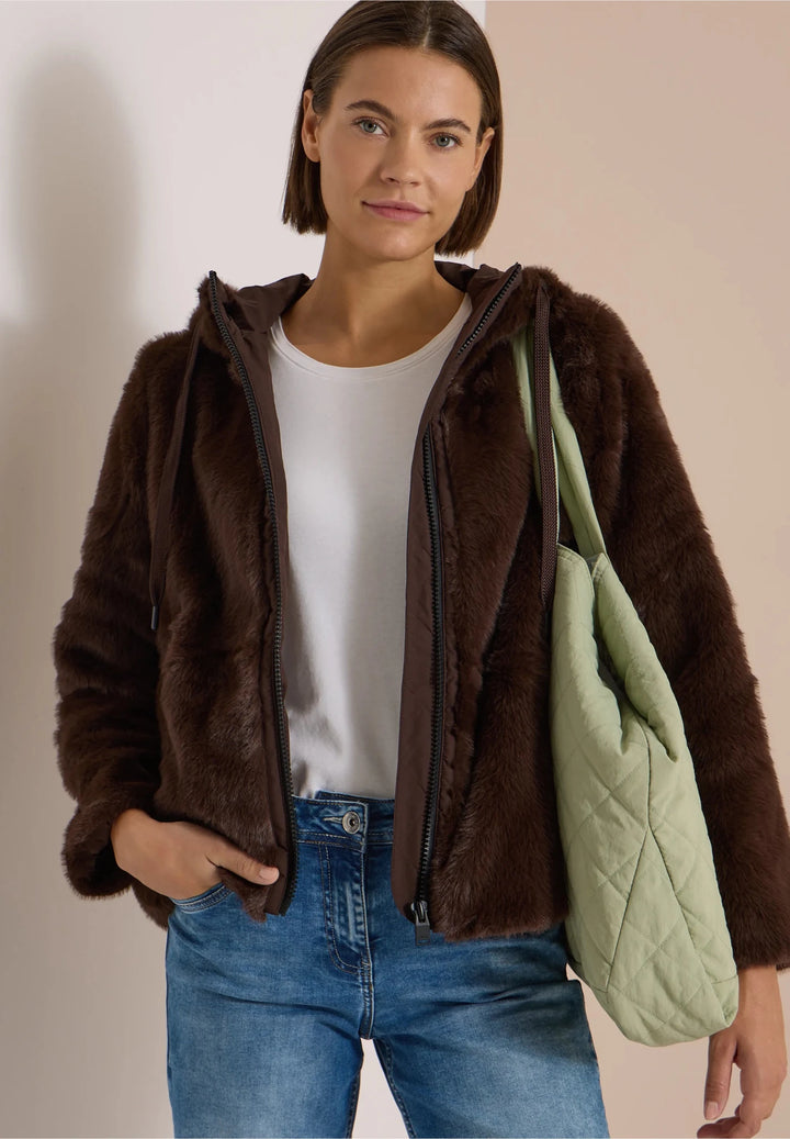 Tos fur matmix jacket - chocolate - Many Colors