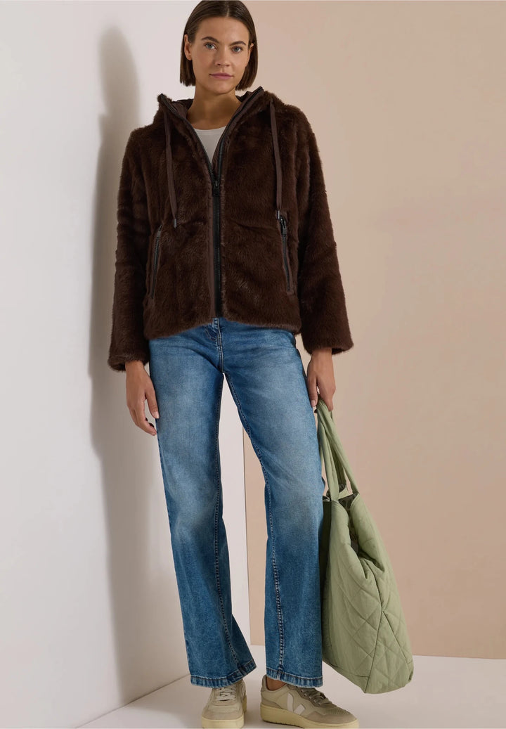 Tos fur matmix jacket - chocolate - Many Colors