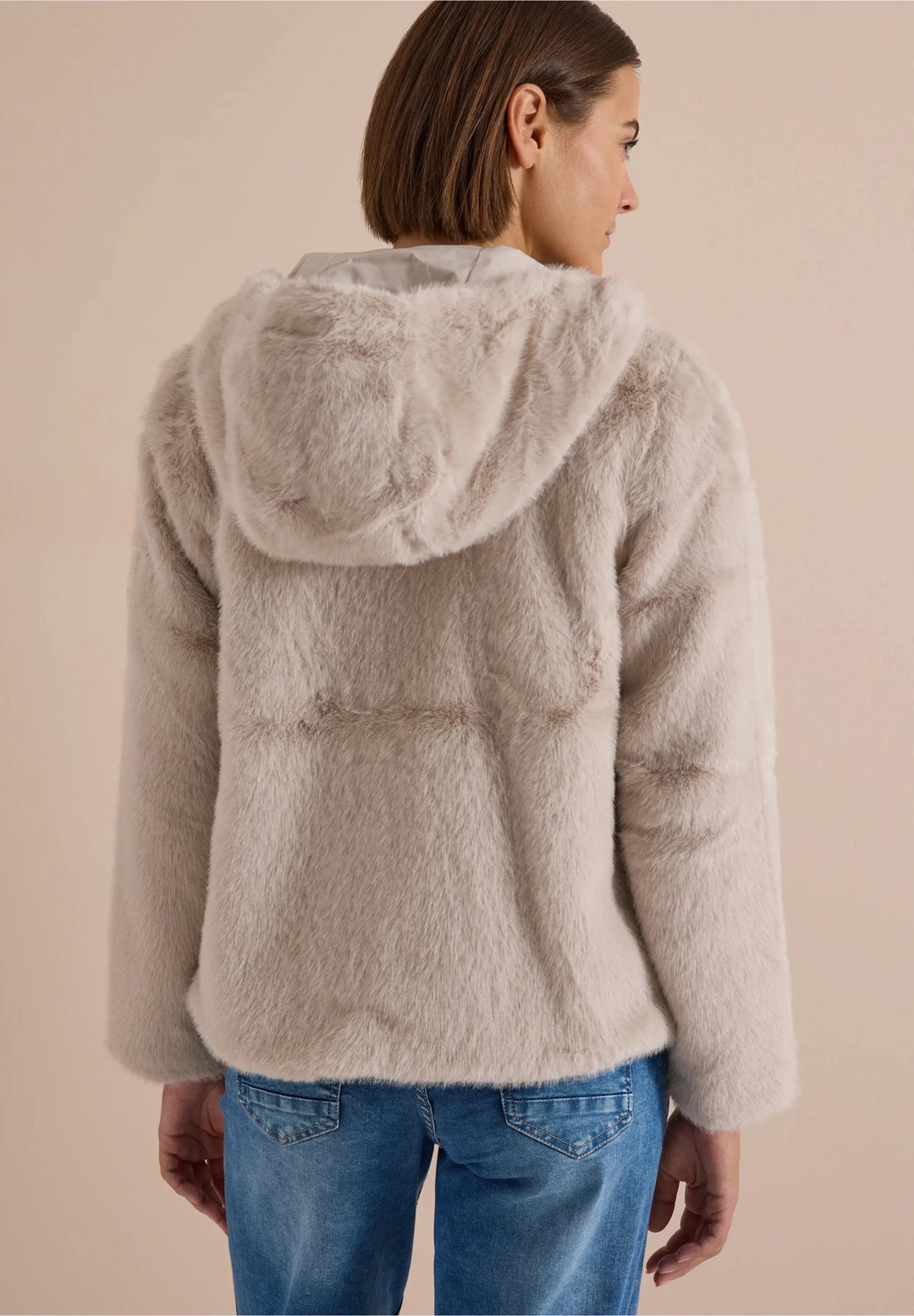 Tos fur matmix jacket - powder beige - Many Colors