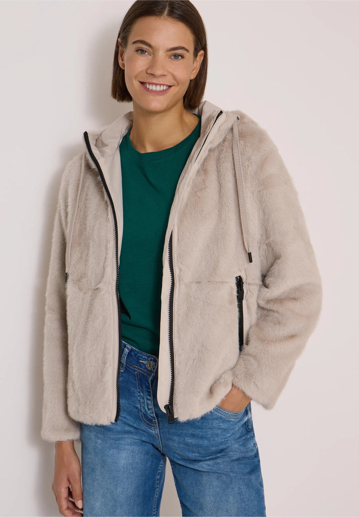 Tos fur matmix jacket - powder beige - Many Colors