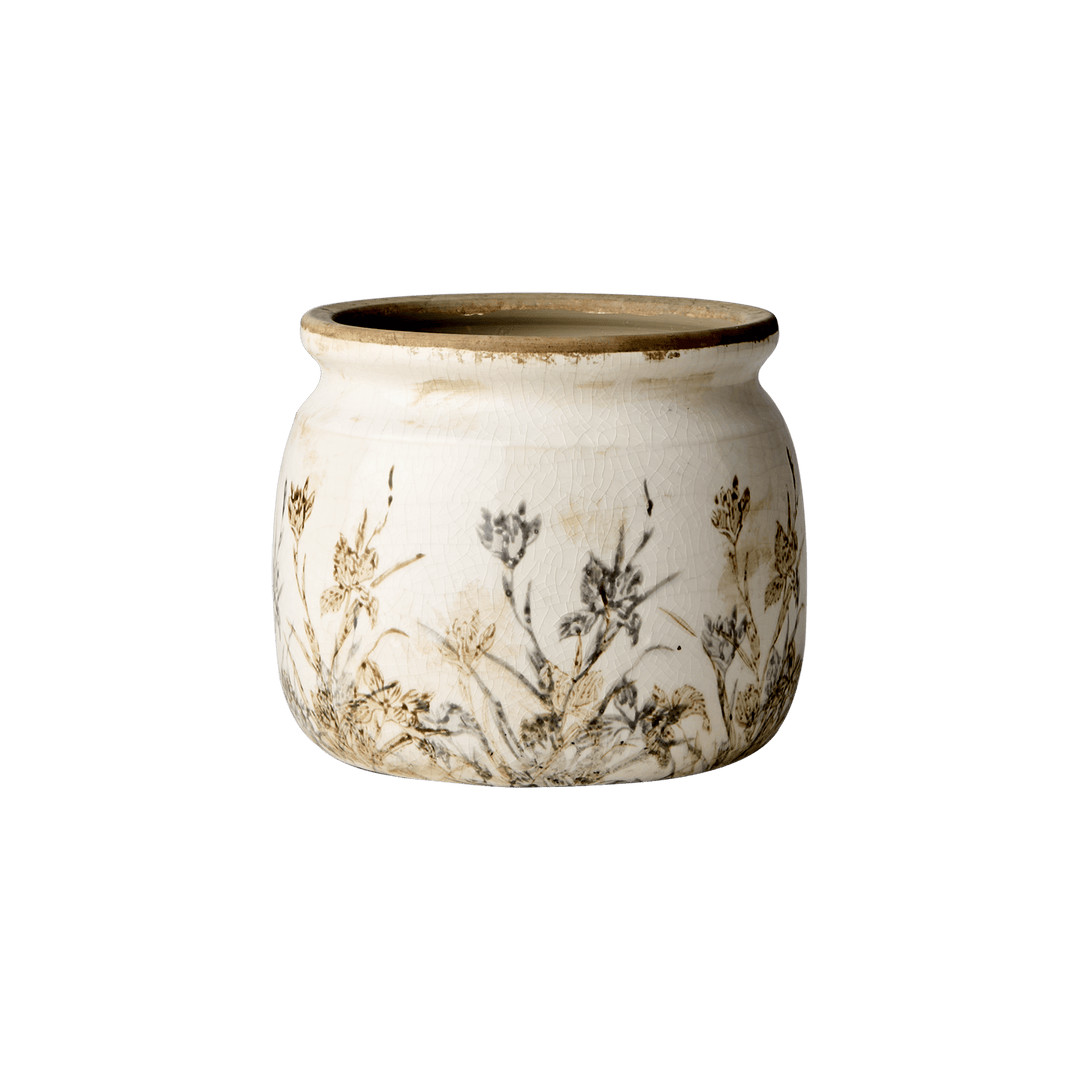 Tuva potte, hvit/lilla/beige - Many Colors