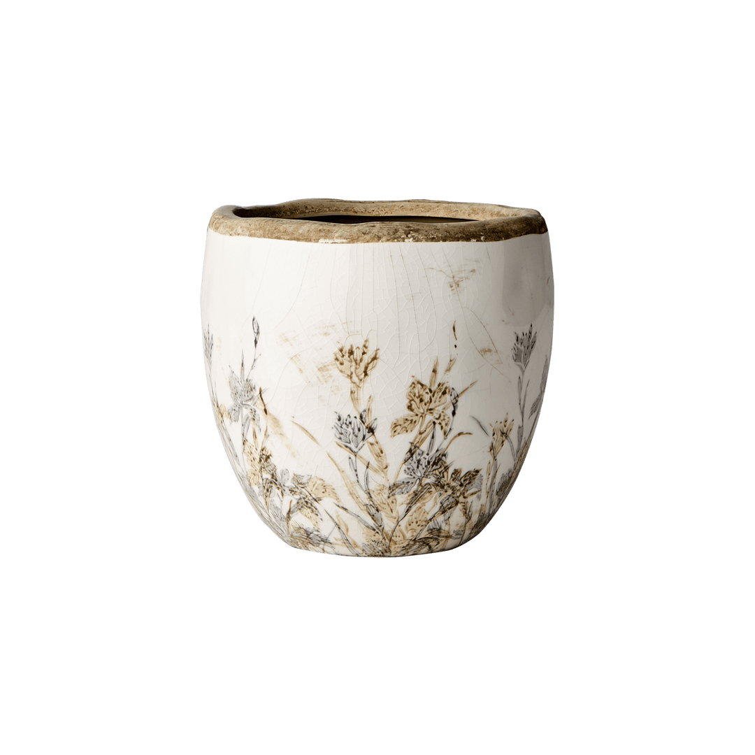 Tuva potte, hvit/lilla/beige - Many Colors