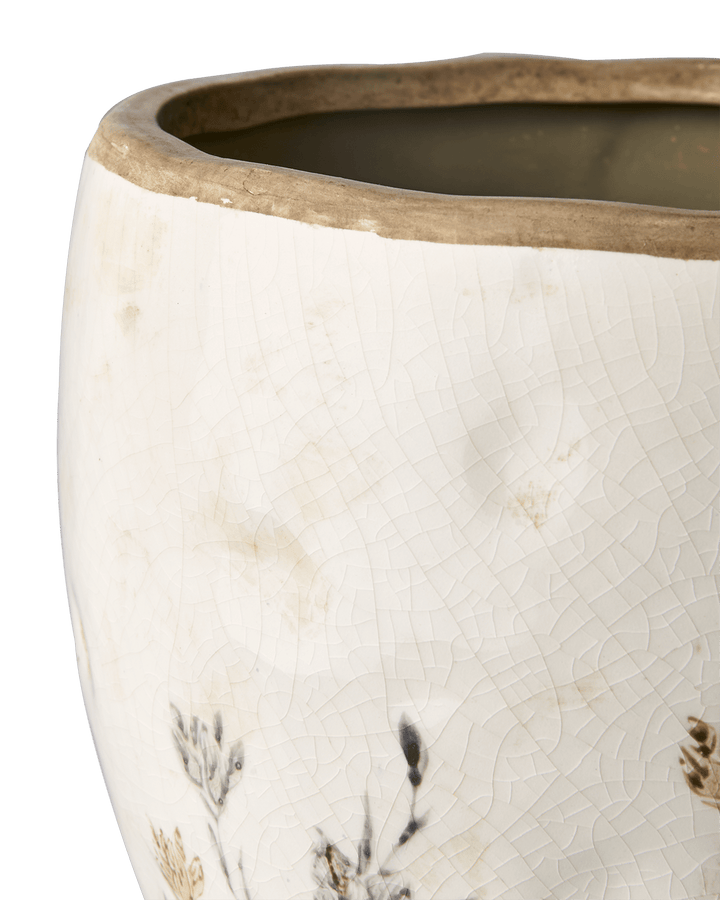 Tuva potte, hvit/lilla/beige - Many Colors