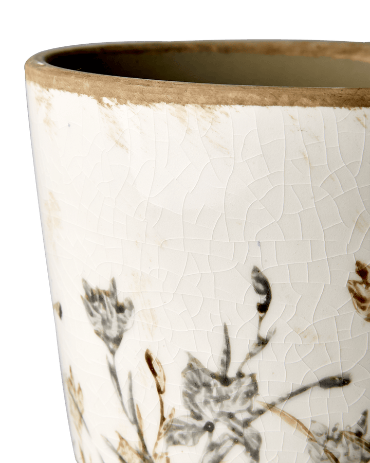 Tuva potte, hvit/lilla/beige - Many Colors