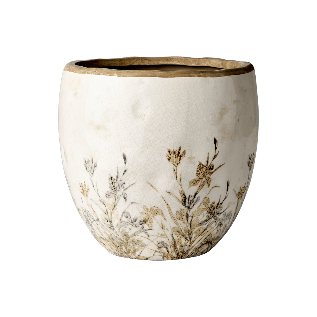 Tuva potte, hvit/lilla/beige - Many Colors