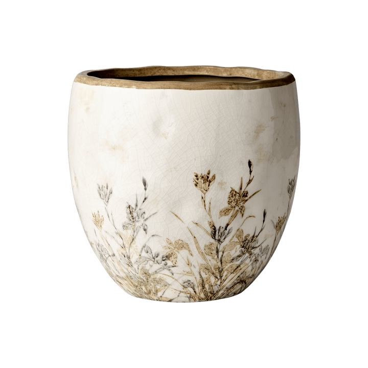 Tuva potte, hvit/lilla/beige - Many Colors