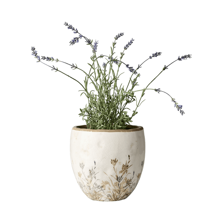 Tuva potte, hvit/lilla/beige - Many Colors