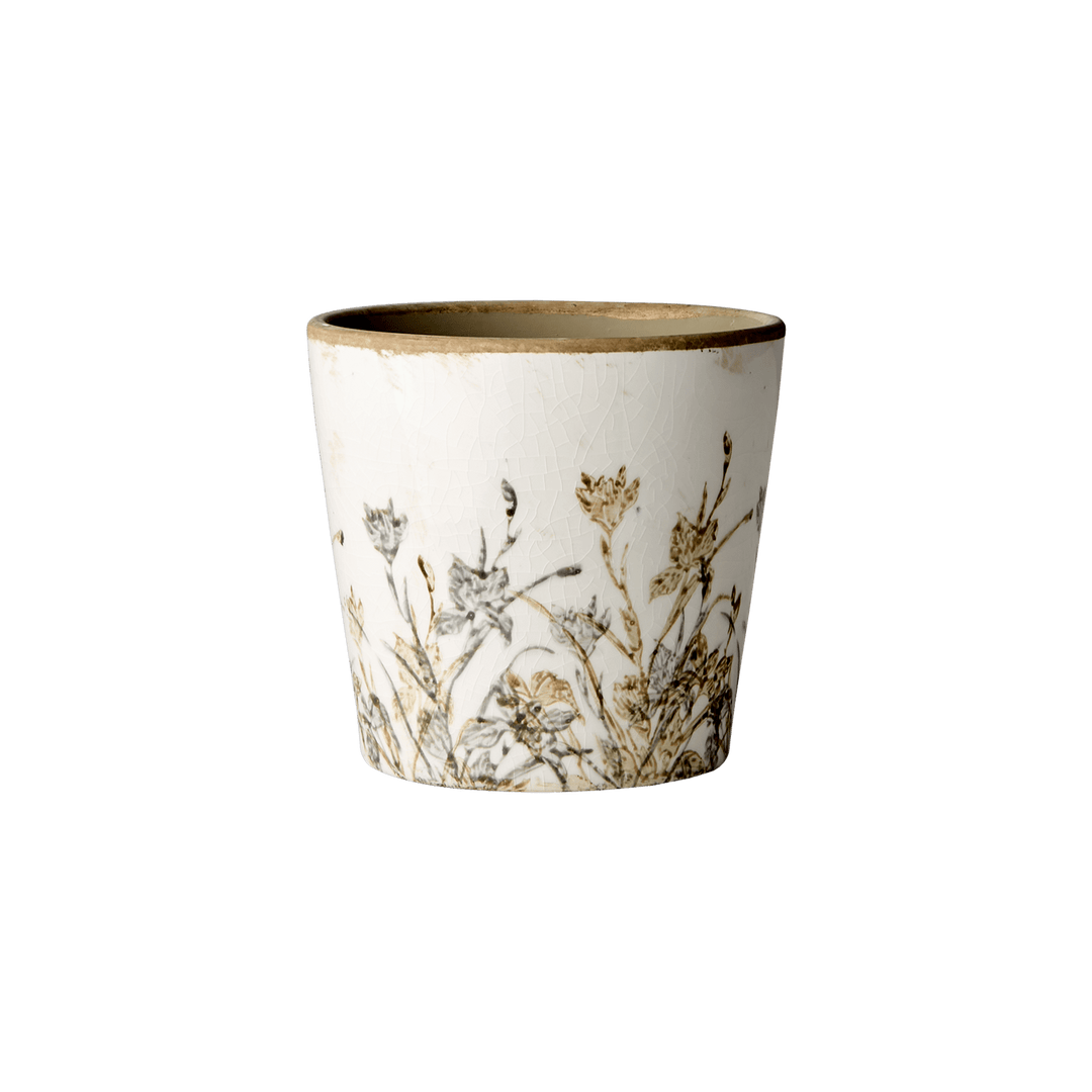 Tuva potte, hvit/lilla/beige - Many Colors