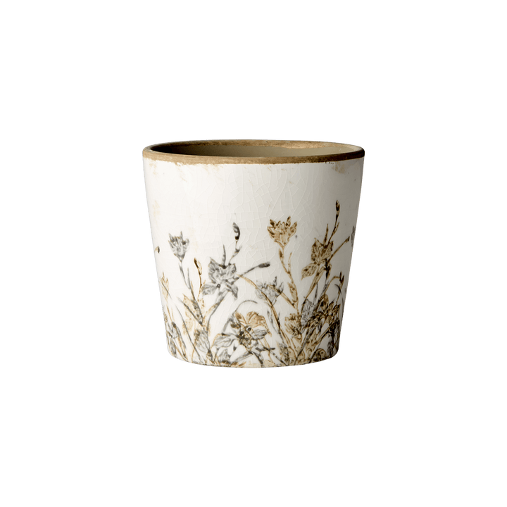 Tuva potte, hvit/lilla/beige - Many Colors