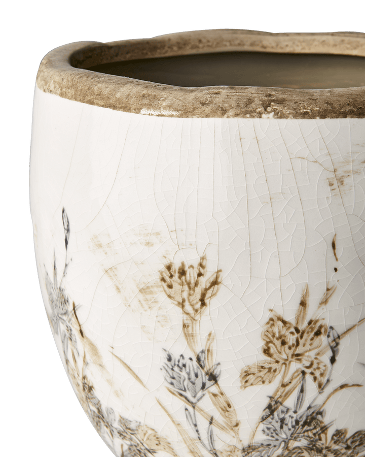 Tuva potte, hvit/lilla/beige - Many Colors