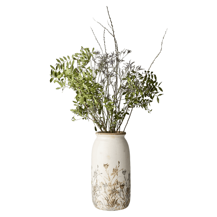 Tuva Vase, hvit/lilla/beige - Many Colors