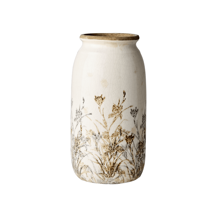 Tuva Vase, hvit/lilla/beige - Many Colors