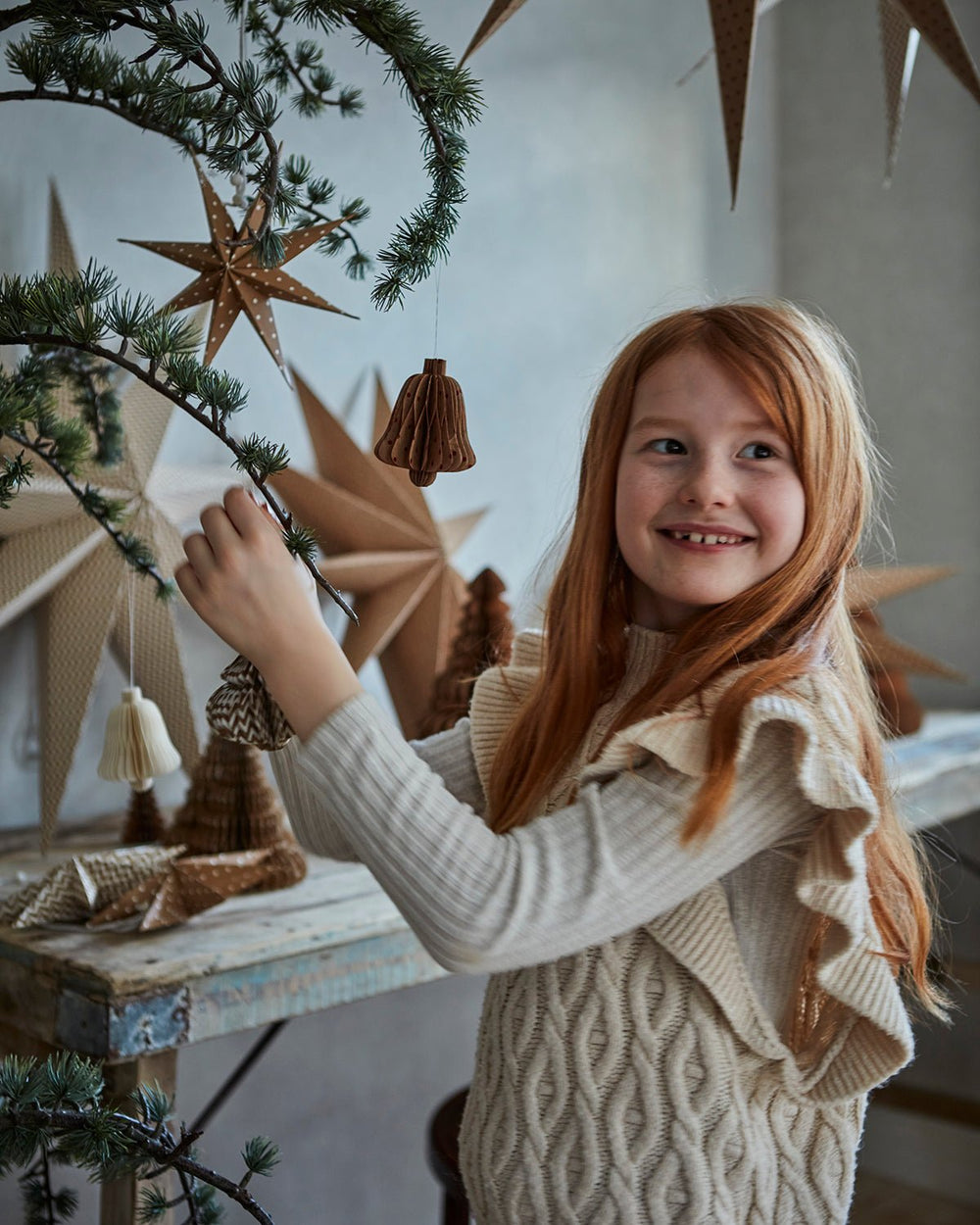 Uni stjerne S, Brun/hvit - Many Colors