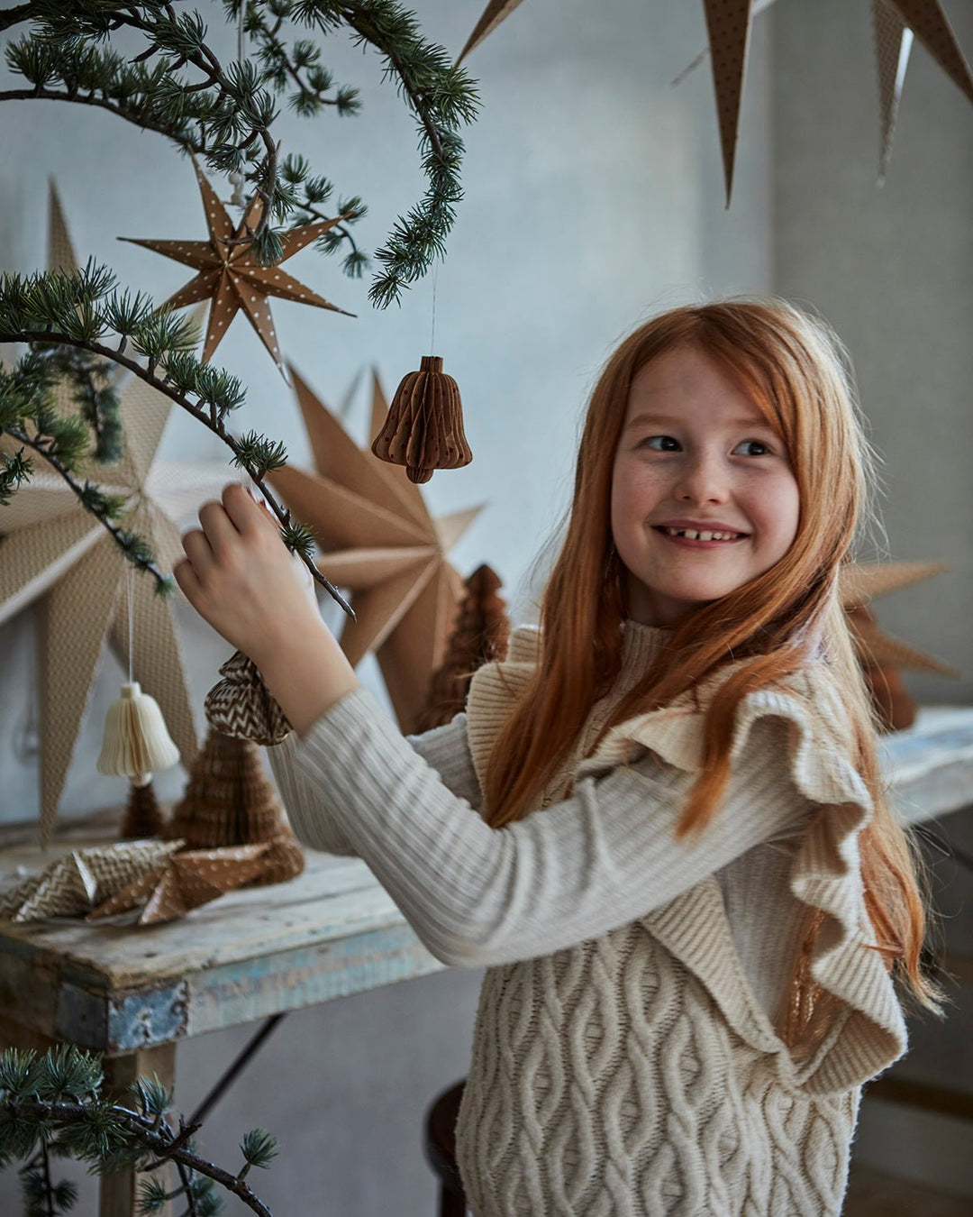 Uni stjerne S, Brun/hvit - Many Colors