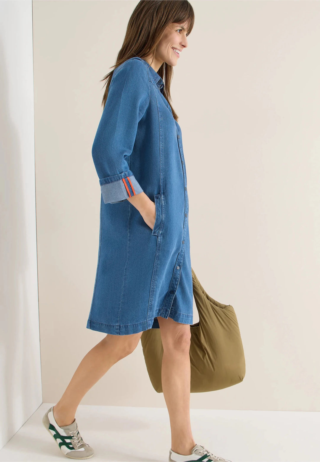 Vasket denim look kjole - 100% lyocell - Many Colors