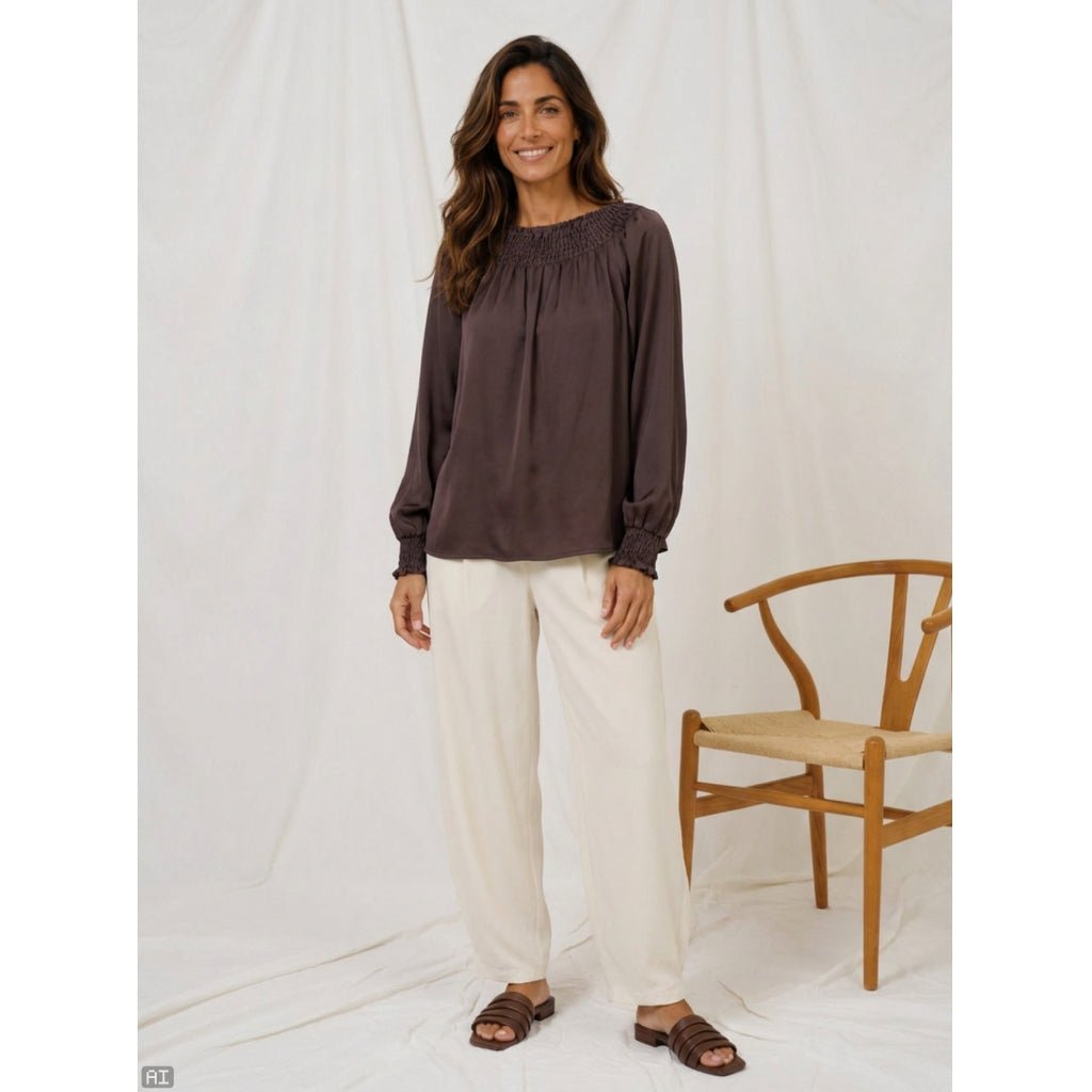Verona bluse - coffee - onesize - Many Colors