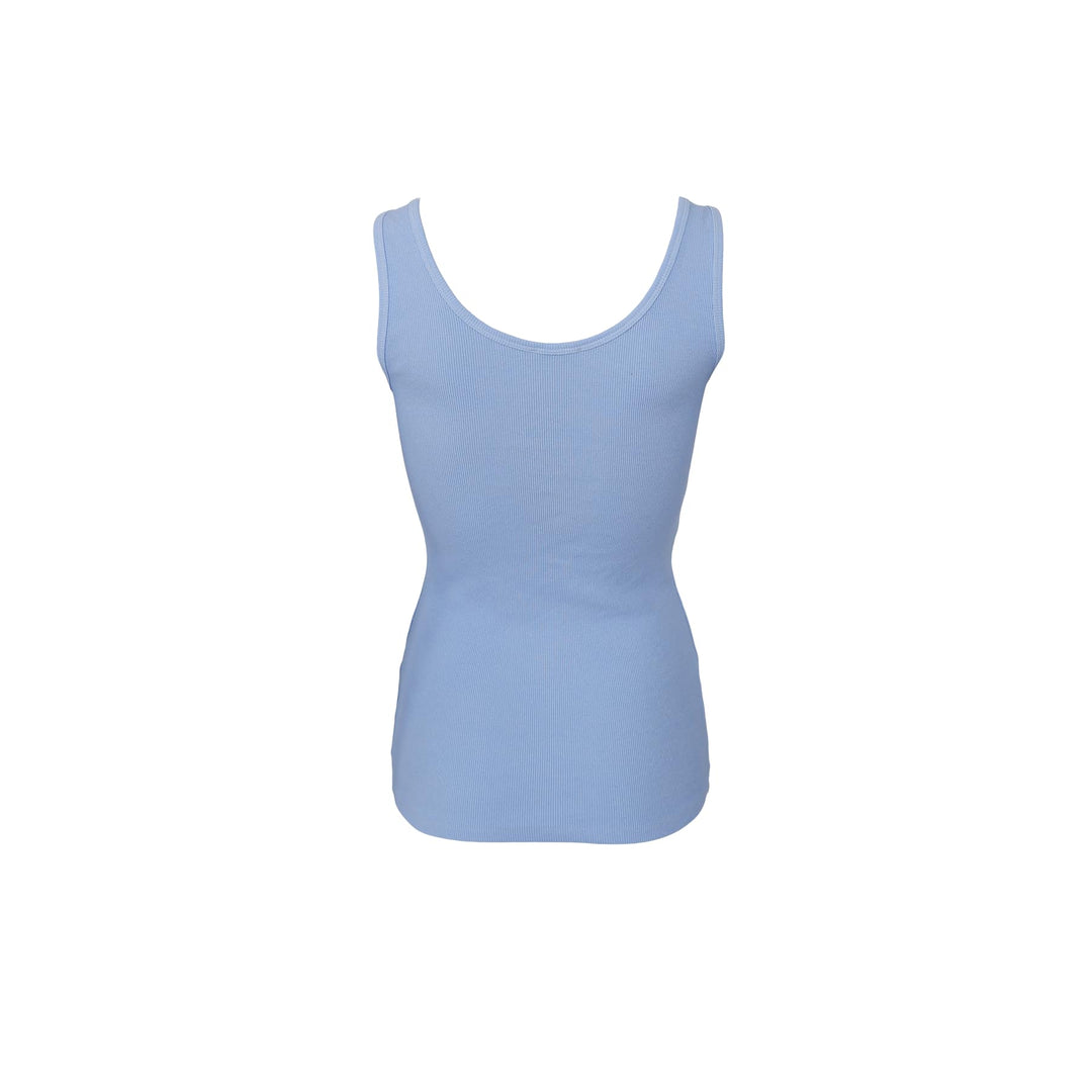 Vibs rib tank topp - lt.blå - Many Colors