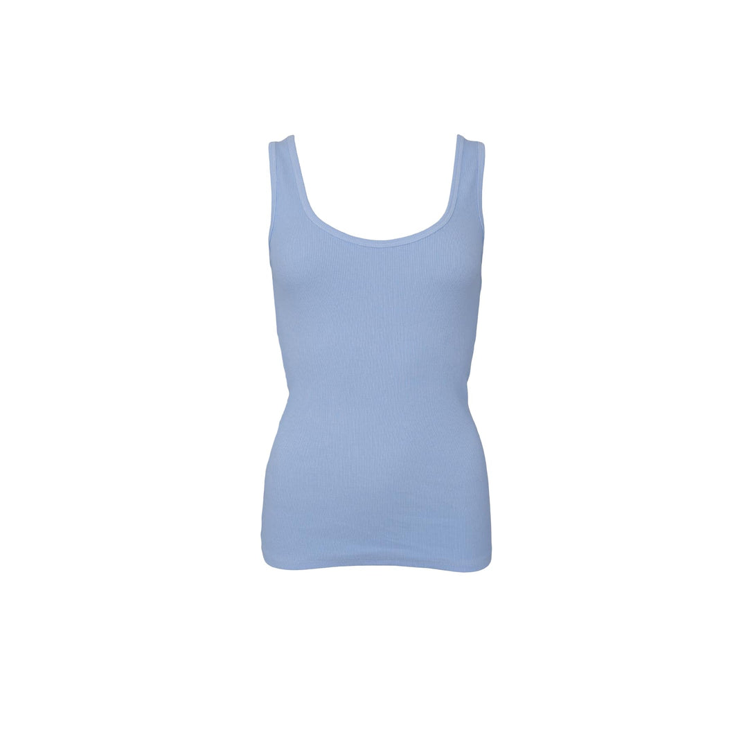 Vibs rib tank topp - lt.blå - Many Colors