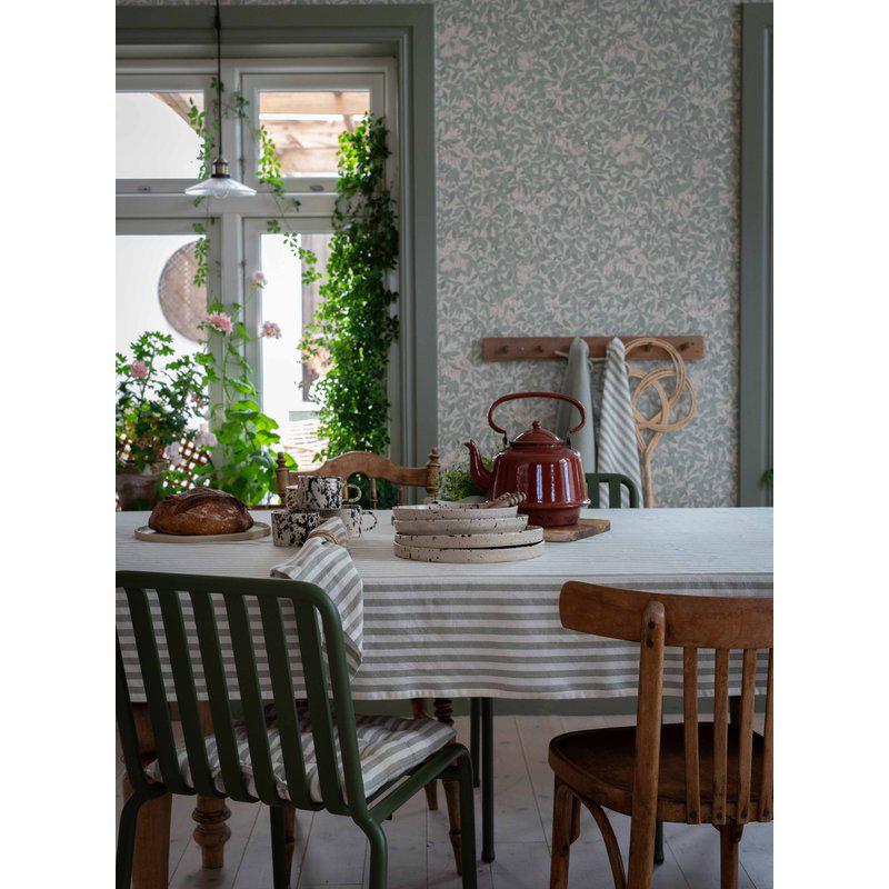 Vide duk 140x300 cm - lindgrønn striper - Many Colors