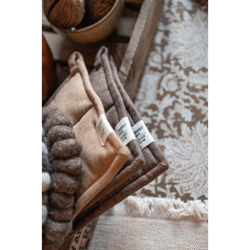 Vide grytelapper - cognac - Many Colors