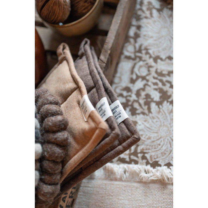 Vide grytelapper - cognac - Many Colors