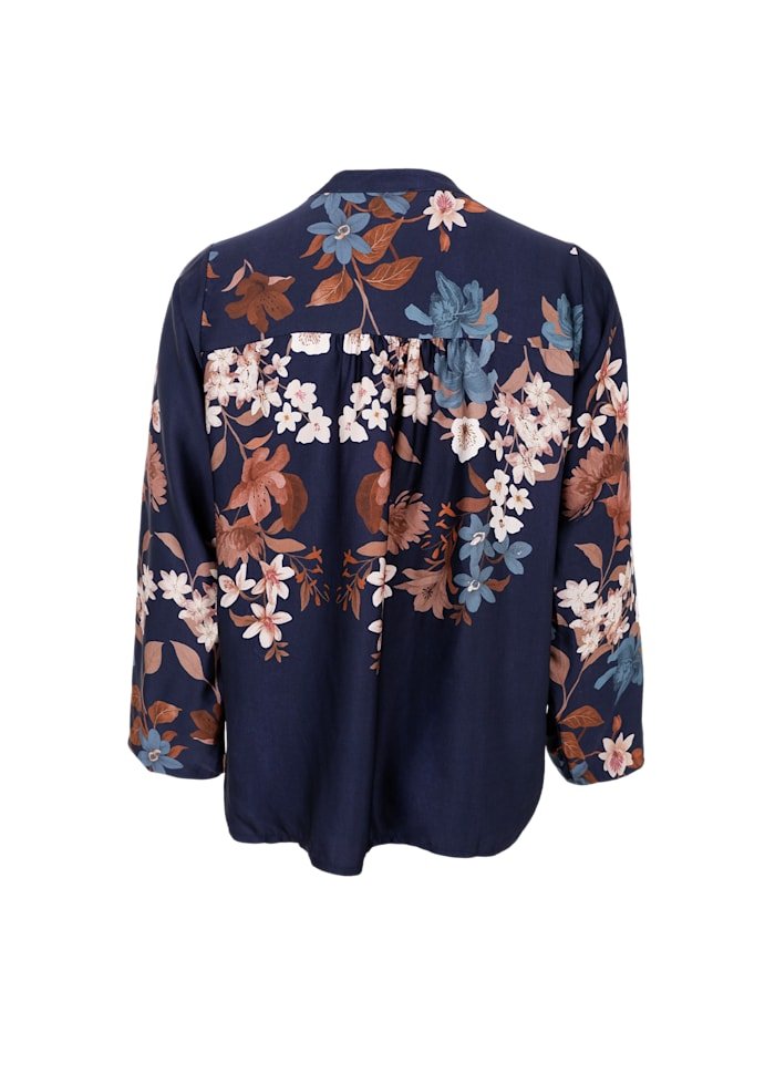 Zendaya bluse - blå blomster - Many Colors