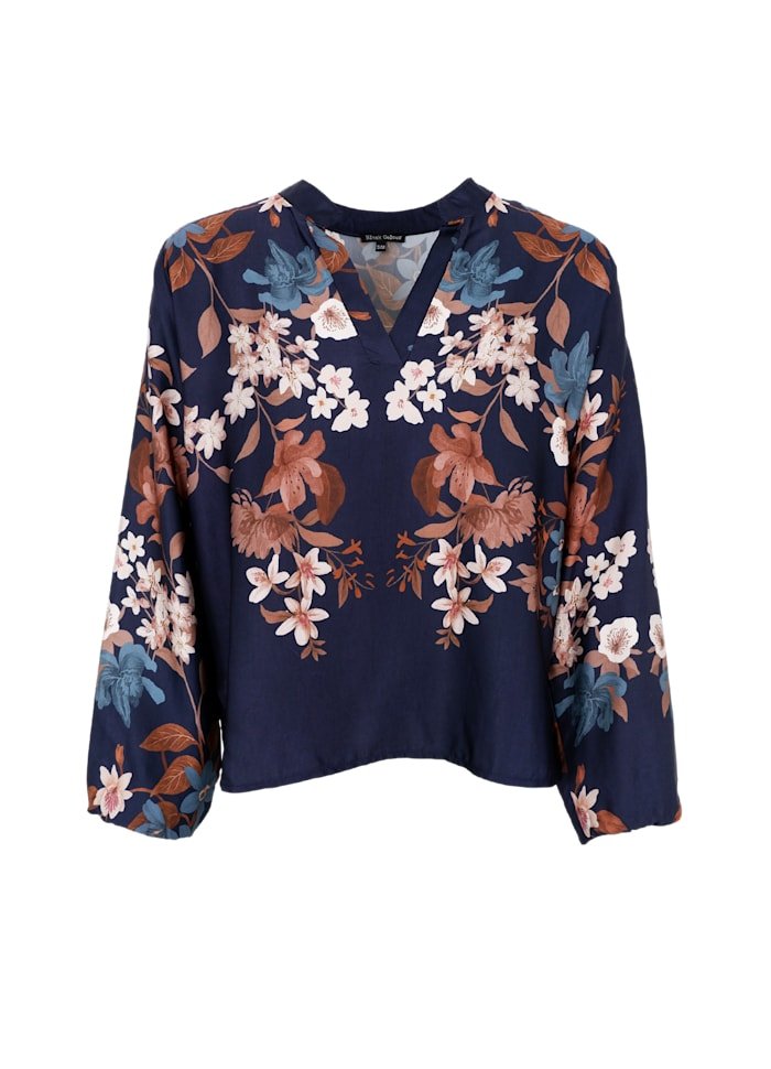 Zendaya bluse - blå blomster - Many Colors