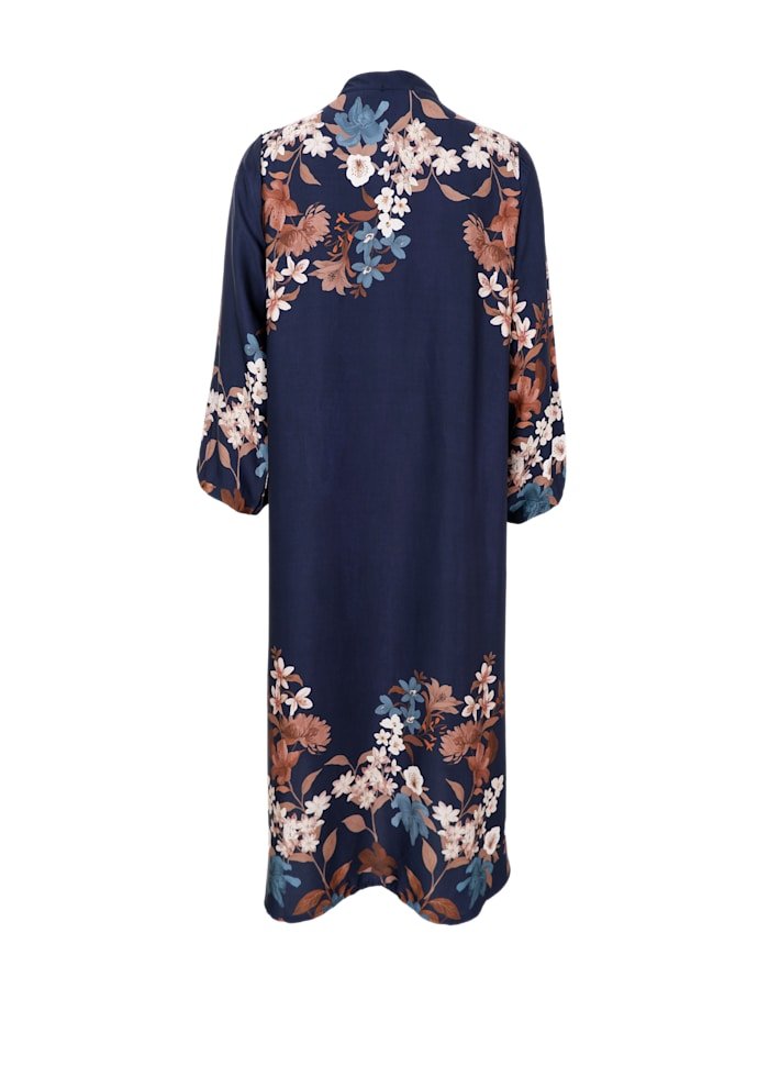 Zendaya satin kjole - blå blomster - Many Colors