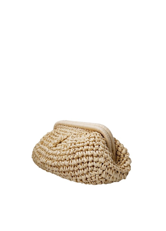 Zoey strå clutch veske - natur - Many Colors