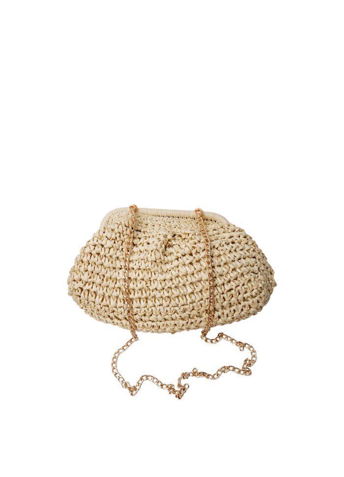 Zoey strå clutch veske - natur - Many Colors